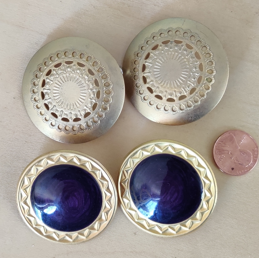 Huge vintage earrings